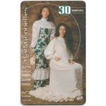 T�l�carte polyn�sie fran�aise  robes traditionnelles - tiare  30 unit�s phonecote pf102