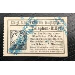 Telephon billet knigl bayer posten und telegraphen