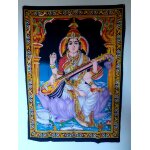 Tenture indienne - batik saraswati