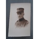 T�te / portrait de militaire. carte postale. casquette - soldat - uniforme
