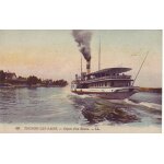 Thonon les bains - depart d'un bateau - ayant circulee 1918 - ref 002 165