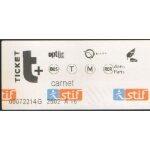Ticket + bus tram metro rer dans paris compost� 1999