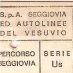 Ticket percoso seggiovia vesuvio tlsige pour le vsuve du 4 novembre 1969 compost pompi