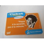 Ticket t�l�phone - france easy - 50 f payez a la seconde pas a la minute
