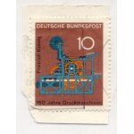 Timbre allemagne, bundespost : timbre oblitr, friedrich koenig 150 jahre druckmachinen, valeur 10