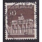 Timbre d'allemagne de l'ouest n368 y&t 10 p brun - noir srie courante porte de brandebourg