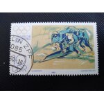 Timbre allemagne / rda yt 2141 bobstart; pastel a l'huile de g�nther rechn ( * 1944) 1980 (050209 )