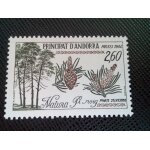 Timbre andorre yt 307 pin sylvestre (pinus sylvestris) 1982 ( 270105 )