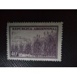 Timbre argentine yt 452 a plantation de canne a sucre 1946 ( 030108 )