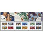 Timbres autocollants  ; fleurs et papillons ;