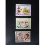 Timbre centrafrique y t pa 156 / 157 / 158 - prix ​​nobel - kipling, hemingway, pirandello 1977 (190509 ...