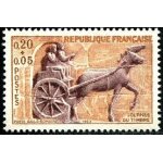 Journ�e du timbre : char de poste gallo - romain ann�e 1963 n 1378 yvert et tellier luxe