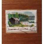 Timbre finlandais a 2, 00 mark, 1976, sauna traditionnel