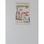 Timbre france 2 , 80 oblit�r� yvert n 2963 . le li�vre et la tortue . sabatier de 1995 s