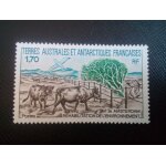 Timbre france / taaf y t 149 bovins (bos primigenius taurus), oiseaux 1990 ( 110308 )