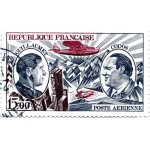 Timbre de guillaumet et codos, pionniers de la poste a�rienne n 48 oblit�r�