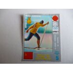 Timbre guinée equatoriale :jeux olympiques sapporo 1972 : ski de fond . Timbre guinée equatoriale :jeux olympiques sapporo 1972 : ski de fond .
