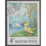 Timbre de hongrie n3144 y&t 4 fo multicolore hros de contes clbres  le vilain petit canard , conte ...