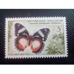 Timbre madagascar y t 345 diadme de madagascar (hypolimnas dexithea) 1960 ( 200108 )