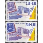 Journ�e du timbre : les m�tiers de la poste : le tri postal la paire ann�e 1991 n 2688 2689 yvert et ...