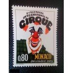 Timbre monaco y t 1039 2�me festival international du cirque de monte - carlo 1975 ( 080208 )