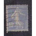 Timbre n237 y&t 40c outremer type : semeuse came, semeuse came sur fond plein
