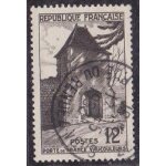 Timbre n921 y&t 12, 00 f noir - violac porte de france a vaucouleurs