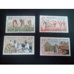 Timbre niger y t pa 31 a pa 34 série: campagne de culture de l'arachide 1963 ( 061206 ) * Timbre niger y t pa 31 a pa 34 série: campagne de culture de l'arachide 1963 ( 061206 ) *