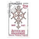 Timbre oblitr de 1985, n2380. la croix huguenote.