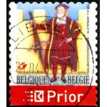 Timbre oblit�r� belgique - belgi�, tir a l'arbalette, jacques dopp�e, 2006, prior