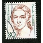 Timbre oblitéré deutsche bundespost, clara schumann, 80 Timbre oblitéré deutsche bundespost, clara schumann, 80
