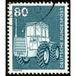 Timbre oblit�r� deutsche bundespost, traktor, 80