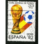Timbre oblit�r� espana, correos, copa mundial de futbol, 1982, 33 pta
