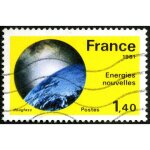 Timbre oblit�r� france , energies nouvelles , douglass , postes 1981 , 1. 40