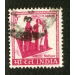 Timbre oblitr india family planning 5 p