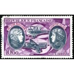 Timbre oblit�r� r�publique fran�aise , poste a�rienne , h�l�ne boucher , maryse hilsz , 1972 , 10, 00 ...