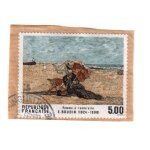 Timbre oblit�r� sur coin d'enveloppe : e. boudin