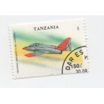 Timbre oblitr tanzanie tanzania avion militaire c - 101 aviojet