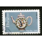 Timbre oblitr thire, lettre verte, france, pays - bas, delft, la poste