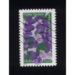 Timbre oblitr used stamp selo carimbado carnet dites - le avec des fleurs violette modestie france ...