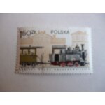Timbre  pologne :locomotive 1907 .