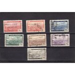 Timbres de poste a�rienne d'alg�rie (avion survolant la rade d'alger)