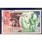 Timbre de poste a�rienne de madagascar (75�me anniversaire de l'union postale universelle)