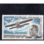 Timbre de poste a�rienne de madagascar (jean dagnaux et avion br�guet)