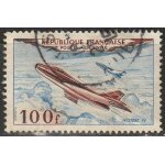 Timbre poste arienne oblitr france 1954. avions prototypes, dassault md 454 mystre iv n 30
