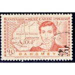 Timbre - poste du dahomey (centenaire de la mort de l'explorateur ren� cailli�)
