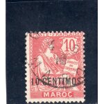 Timbre - poste du maroc (type � mouchon �)