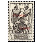 Timbre - poste de la c�te des somalis (surcharge france libre)