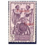 Timbre - poste de la c�te des somalis (surcharge france libre)