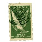Timbre de roumanie (7200 lei vert) ( timbre et pochette dorigine) dans pochette publicitaire des annes ...